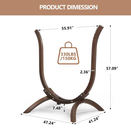 PRODUCT DIMENSION  
55.91"  
330LBS / 150KG  
2.36"  
57.09"  
7.48"  
47.24"  
41.24"