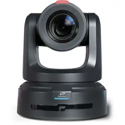 Front. Telycam - Explore SE 4K60 PTZ Camera – 30× Optical Zoom, Auto-Tracking, 12G-SDI/HDMI/USB Type-C/NDI|HX, Freed, PoE++ - Black.