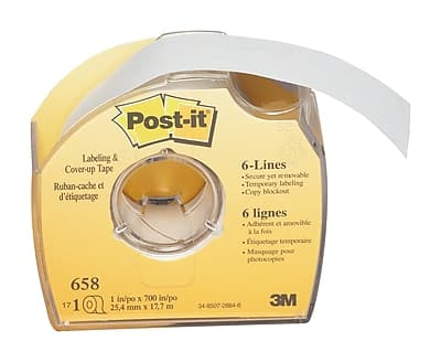 Post-it - Labeling and Cover-Up Correction Tape, (658) - White price history on PriceWatchPro