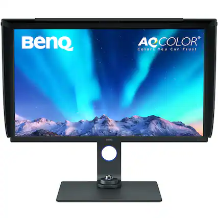 Front. BenQ - AQCOLOR SW321C Photographer 31.5" IPS LED 4K 60Hz AdobeRGB USB-C Monitor (HDMI/DP/USB-C 60W) - Gray.