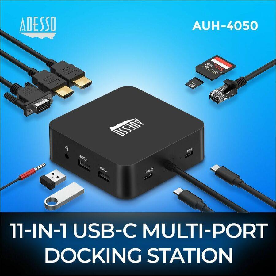 ADESSO AUH-4050  
11-IN-1 USB-C MULTI-PORT DOCKING STATION