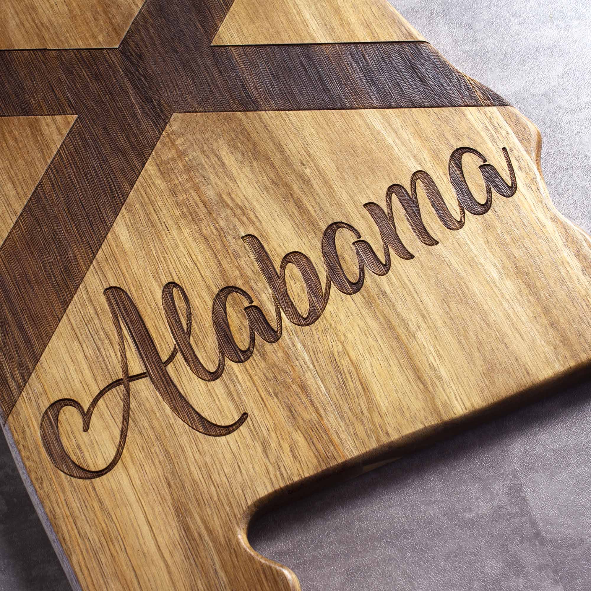 Alt View 1. Rock & Branch - Origins Series Alabama Cutting Board.