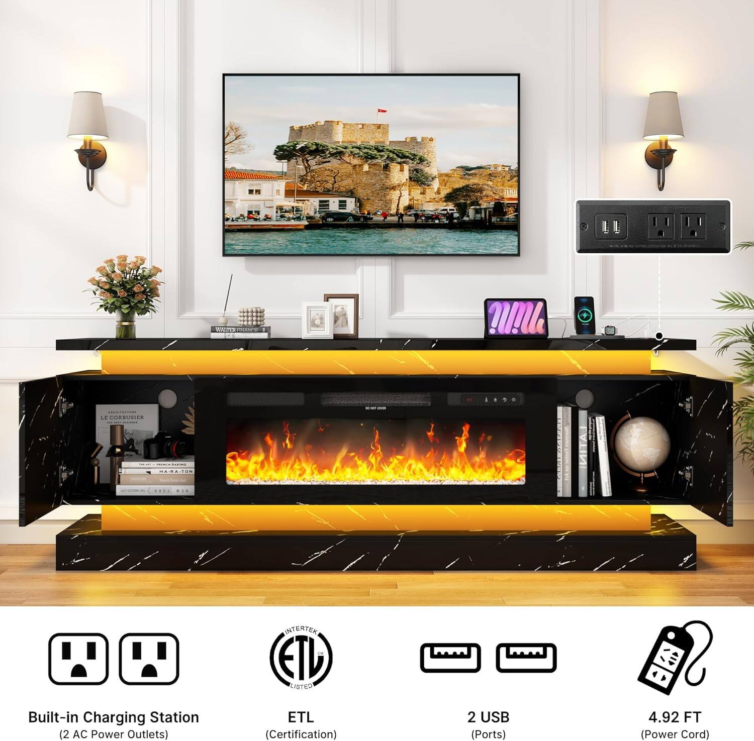 ALRTE M! C.A LE CORBUSIER ERE.ION INTERTER ETL (Certification) 2 USB (Ports) 4.92 FT (Power Cord)