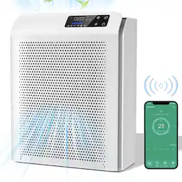 Teendow - Smart Air Purifier with H13 HEPA Filter, App Control, up to 2200 sq FT - White