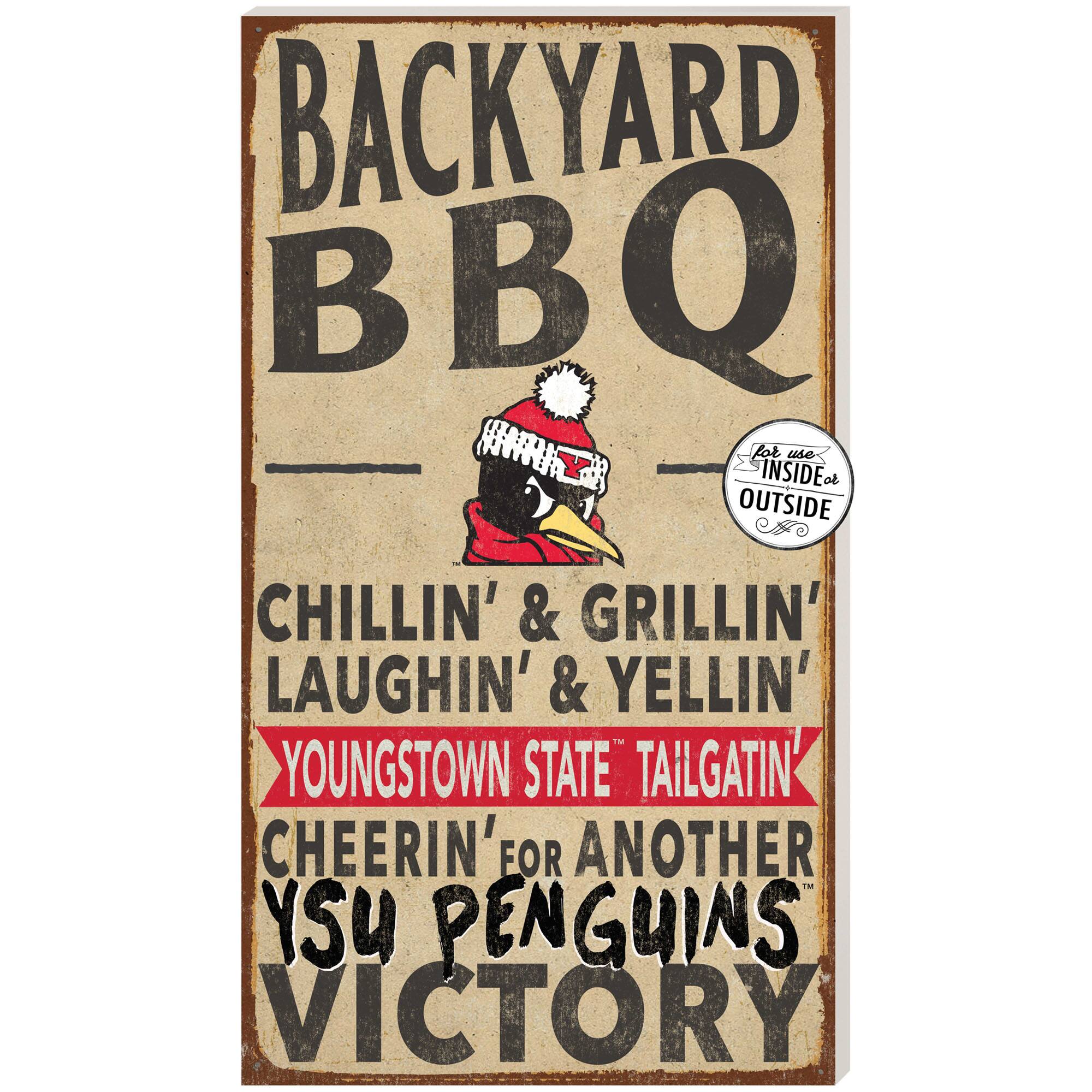 Youngstown State Penguins 11" x 20" Indoor/Outdoor BBQ Sign