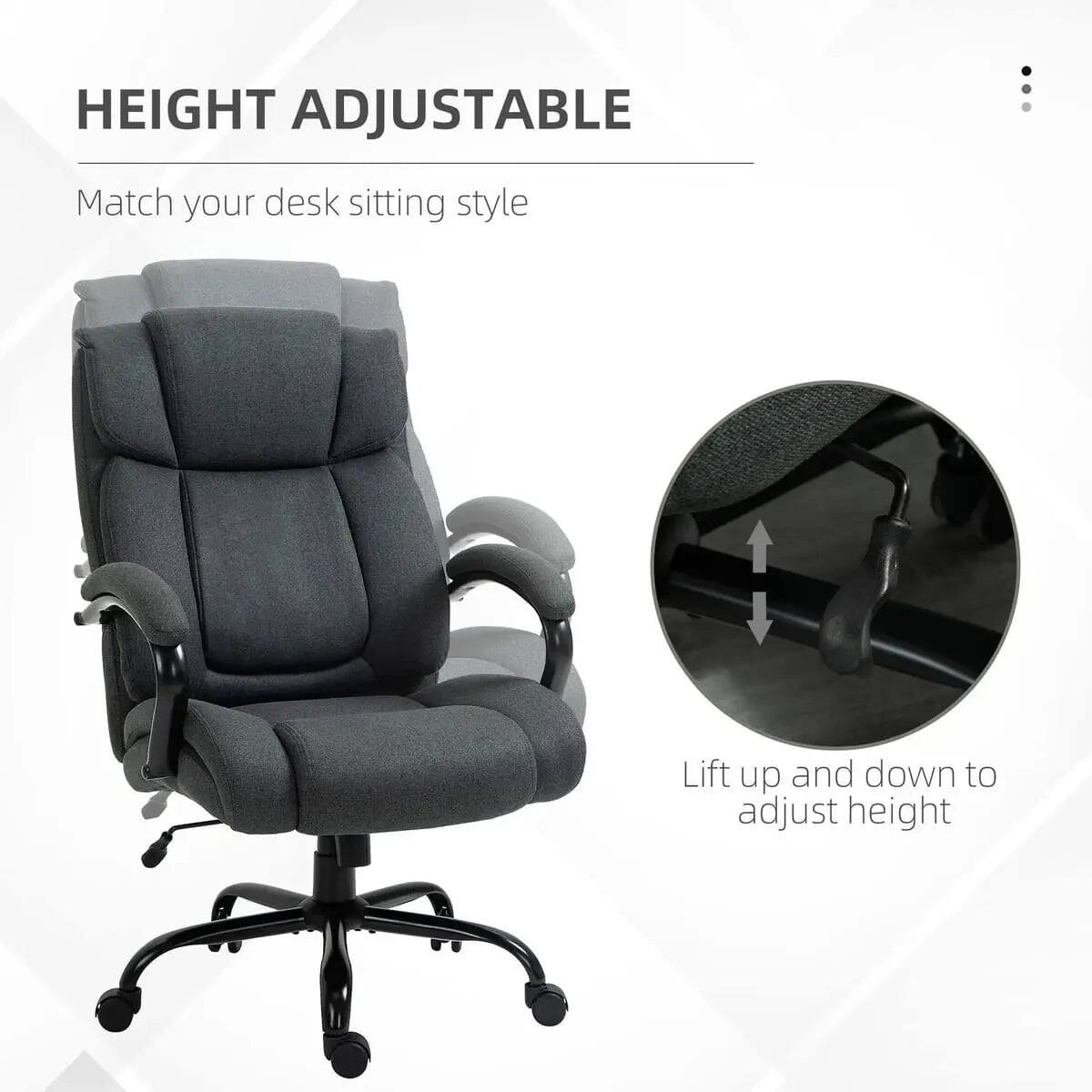 HEIGHT ADJUSTABLE

Match your desk sitting style

Lift up and down to adjust height
