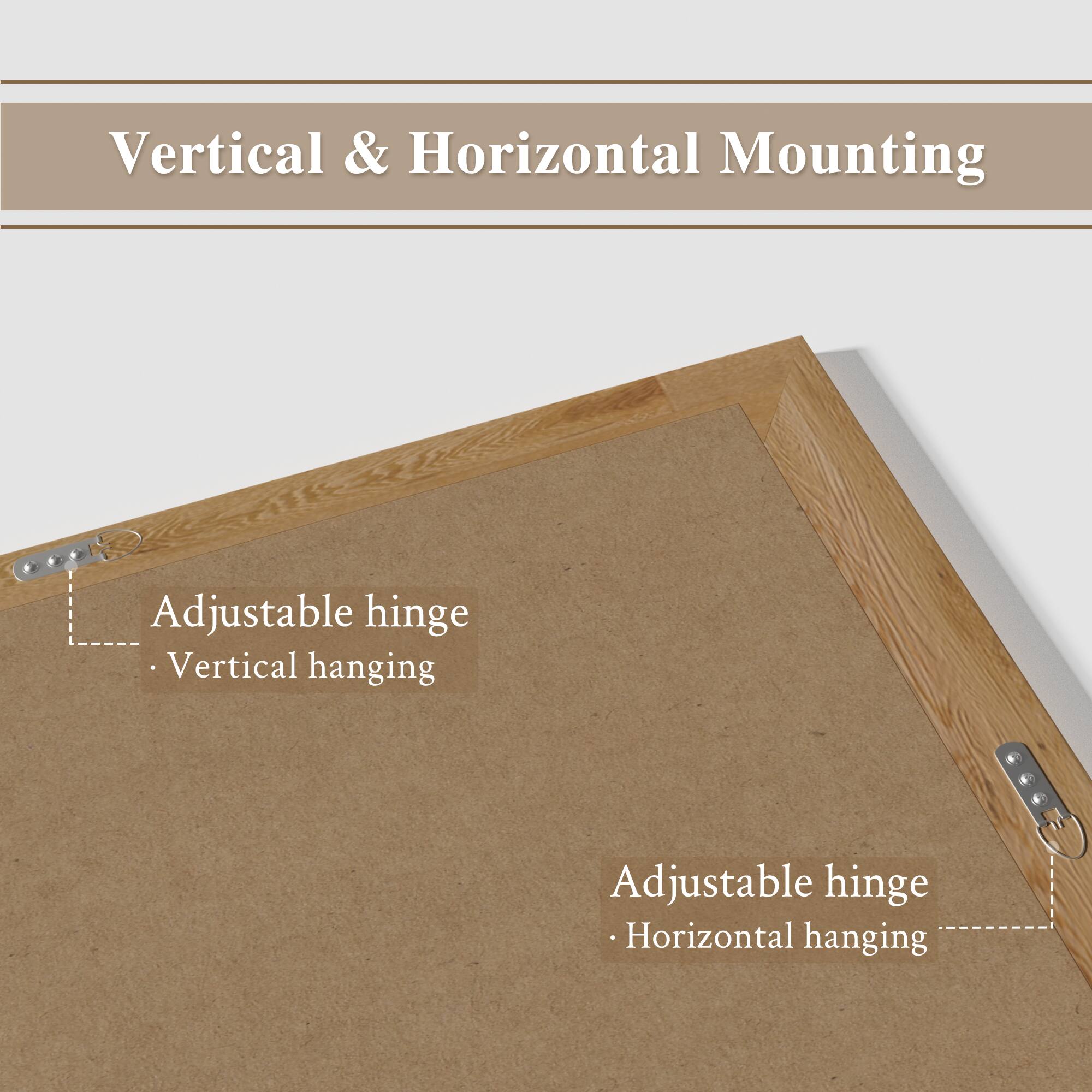 Vertical & Horizontal Mounting  
Adjustable hinge  
- Vertical hanging  
Adjustable hinge  
- Horizontal hanging