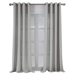 RT Designers Collection - Cole Textured Grommet Room Darkening Curtain Panel 54" x 84" - Silver