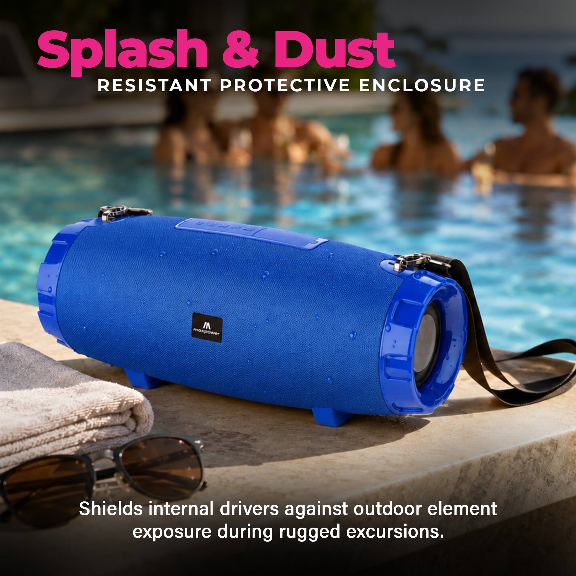 Splash & Dust RESISTANT PROTECTIVE ENCLOSURE

Shields internal drivers against outdoor element exposure during rugged excursions.