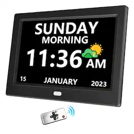 Dazzed Corner - Alarm Clock, Digital Clock with Day and Date - Black
