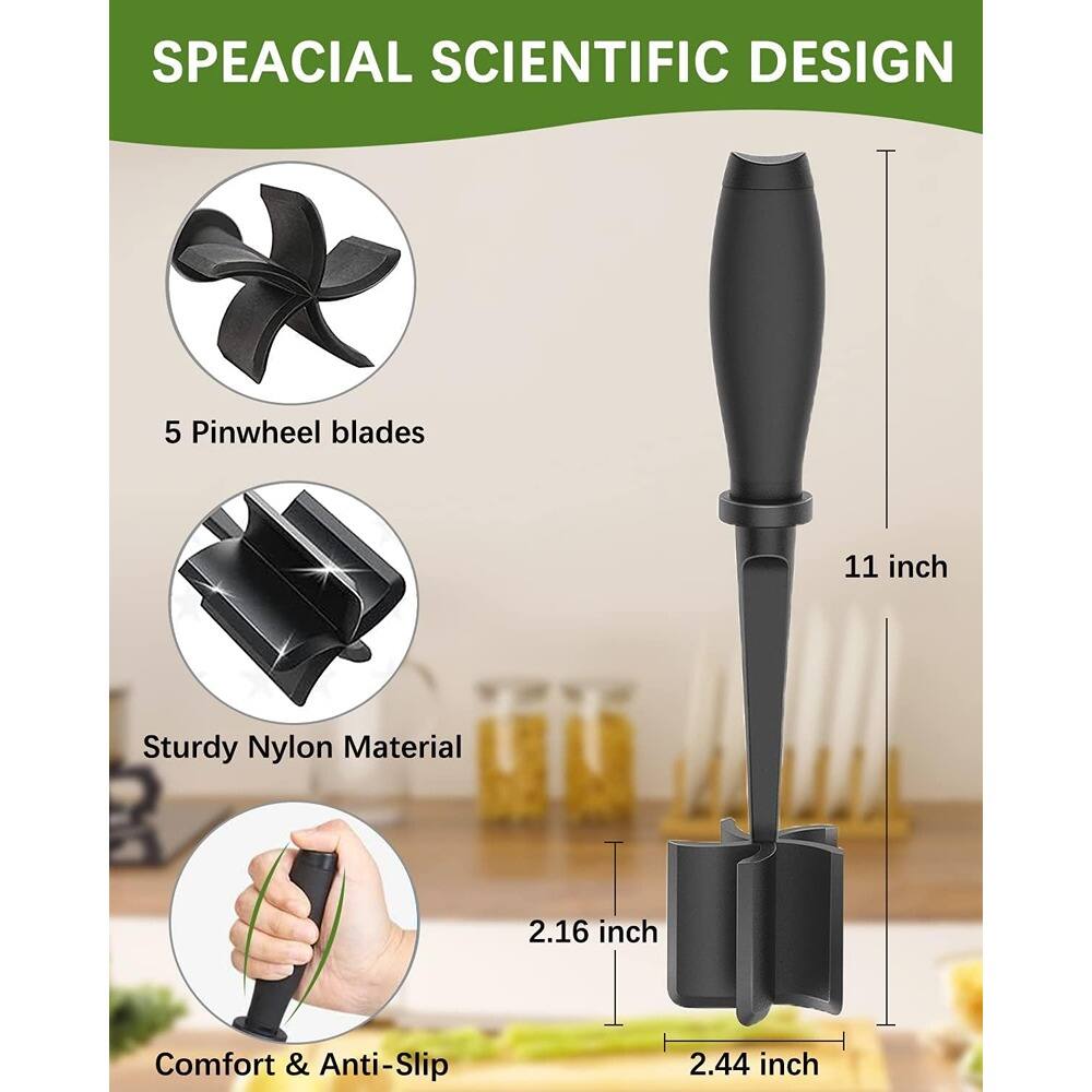 SPECIAL SCIENTIFIC DESIGN

- 5 Pinwheel blades
- Sturdy Nylon Material
- Comfort & Anti-Slip

Dimensions:
- 11 inch
- 2.16 inch
- 2.44 inch