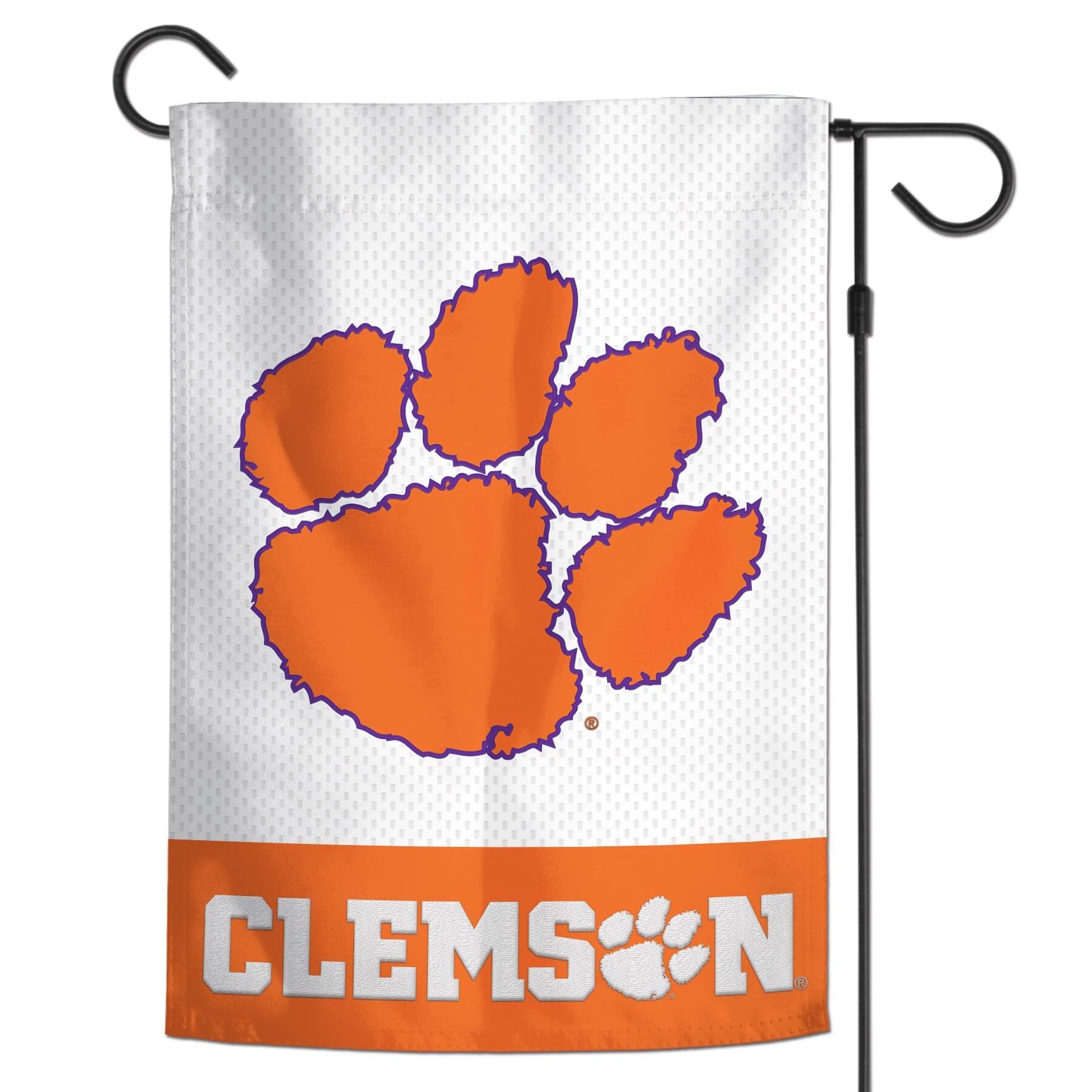 Alt View 1. WinCraft - Clemson Tigers 12" x 18" Applique Garden Flag - Multicolor.