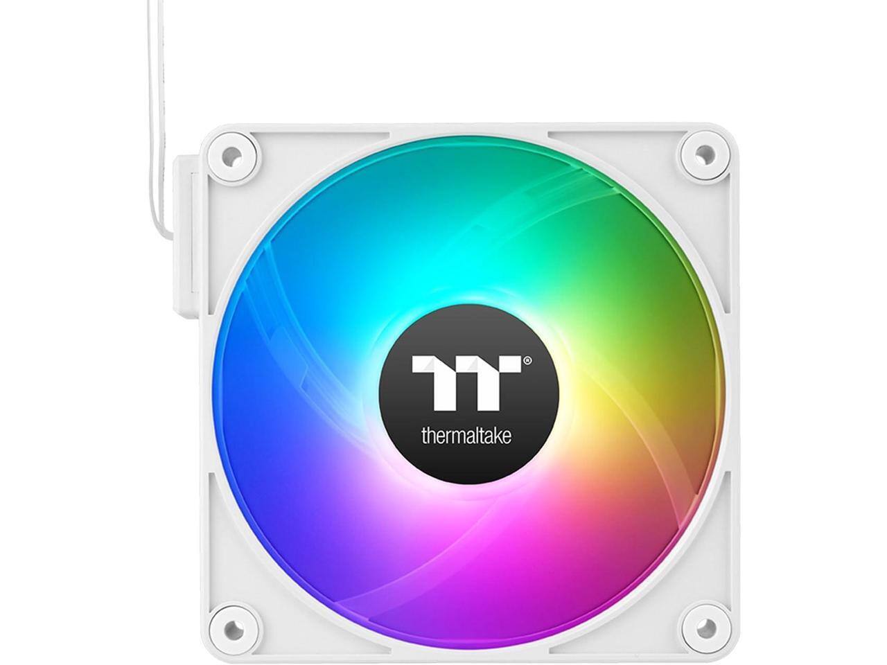 Alt View 1. Thermaltake - Thermaltake CT140 EX ARGB Fan (3-Pack), Magnetic, 5V Sync, 16.8M Colors, 140mm White - White.