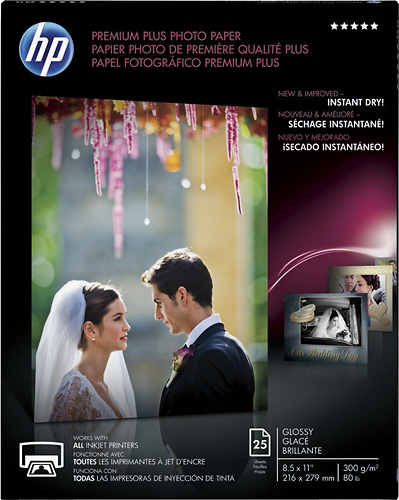Samenwerken met Sinewi Vervolgen Best Buy: HP Premium Plus Glossy Inkjet Photo Paper White CR670A