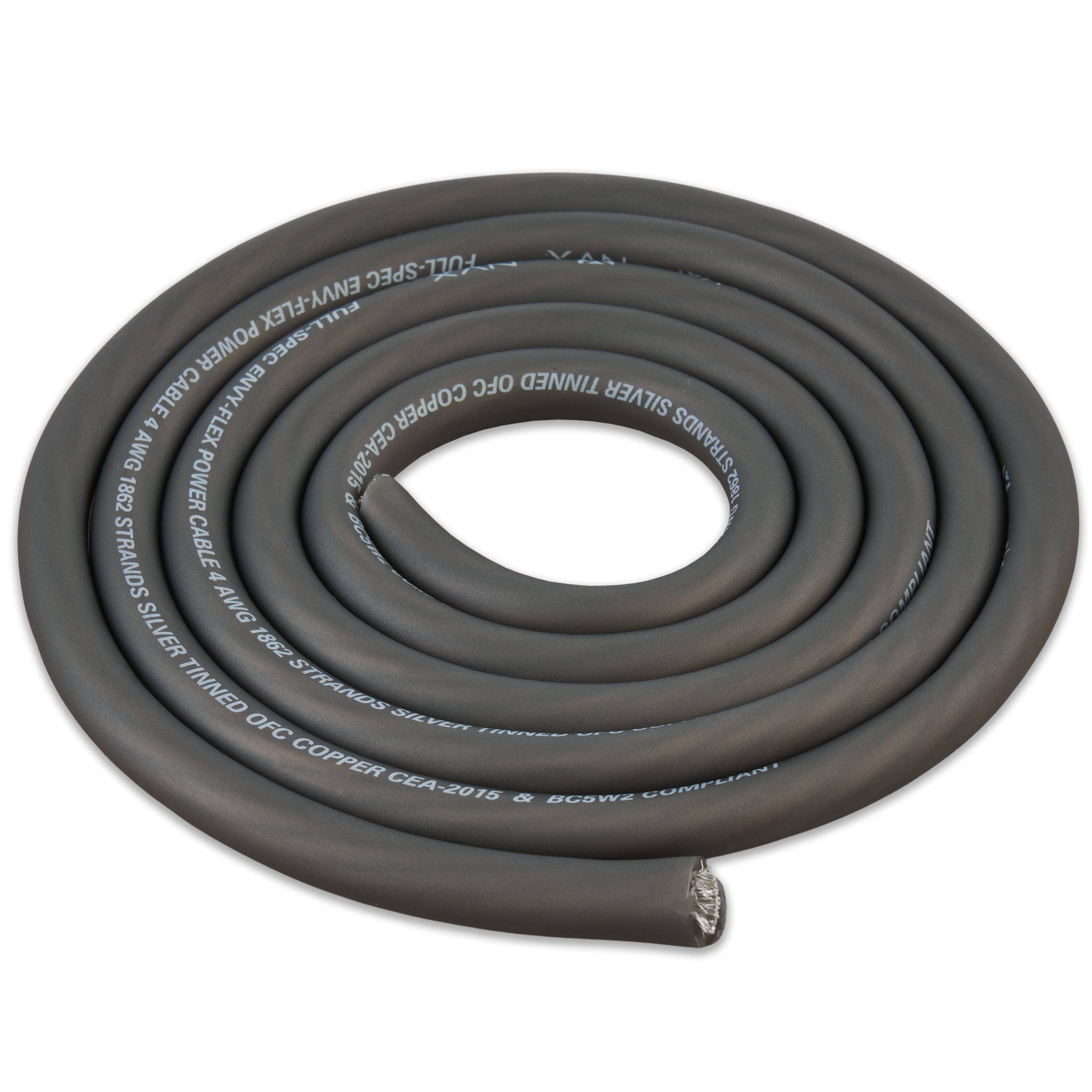 ULL-SPEC FLL ENVY-FLEX POWER CABLE OFC TINNED ENVY-FLEX COPPER SILVER 4 AWG CEA-2015 STRANDS 1862 POWER CABLE 601 STRANDS 4 SILVER AWG 1862 TINNED STRANDS OFC SILVER TRWIVER - COPPER COMPLIANT CEA-2015 O BC5WE JANT UPHANT