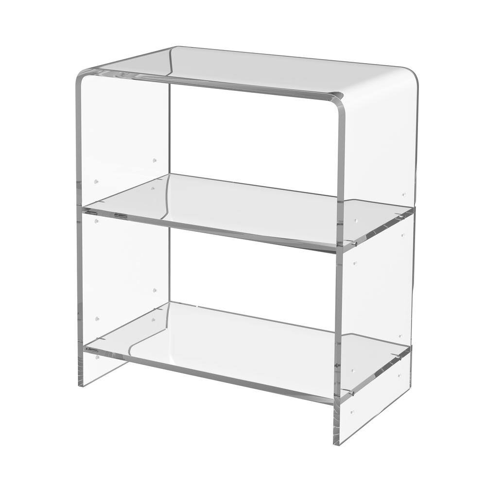 Back. Butler Specialty - Crystal Clear 2 Shelf Acrylic Bookcase - Clear.