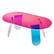 Front. VEVOR - Acrylic Coffee Table, Iridescent Acrylic End Table, 13.8 inch high Colorful Acrylic Side Table, for Coffee, Snack used - Dazzling colors.