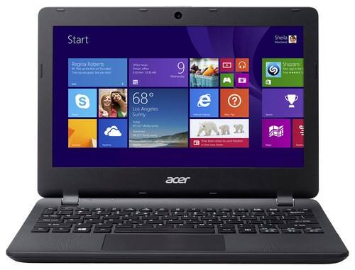 Front. Acer - Aspire 11.6" Laptop - Intel Celeron - 4GB Memory - 500GB Hard Drive - Black.