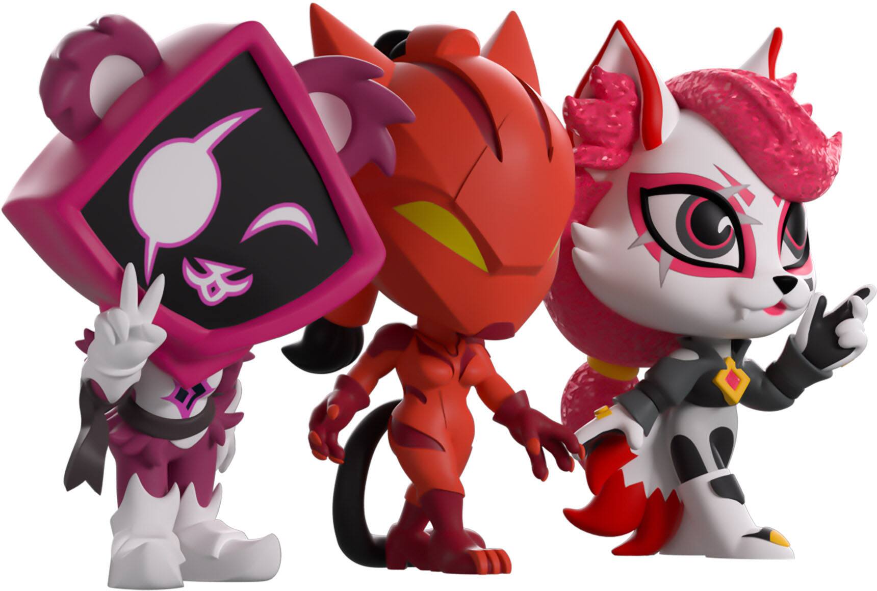 Alt View 1. Youtooz - Fortnite Minitooz 3-Pack: Raven Team Leader, Lynx, Kimiko Five-Tails (2.2" - 2.6" Figures).