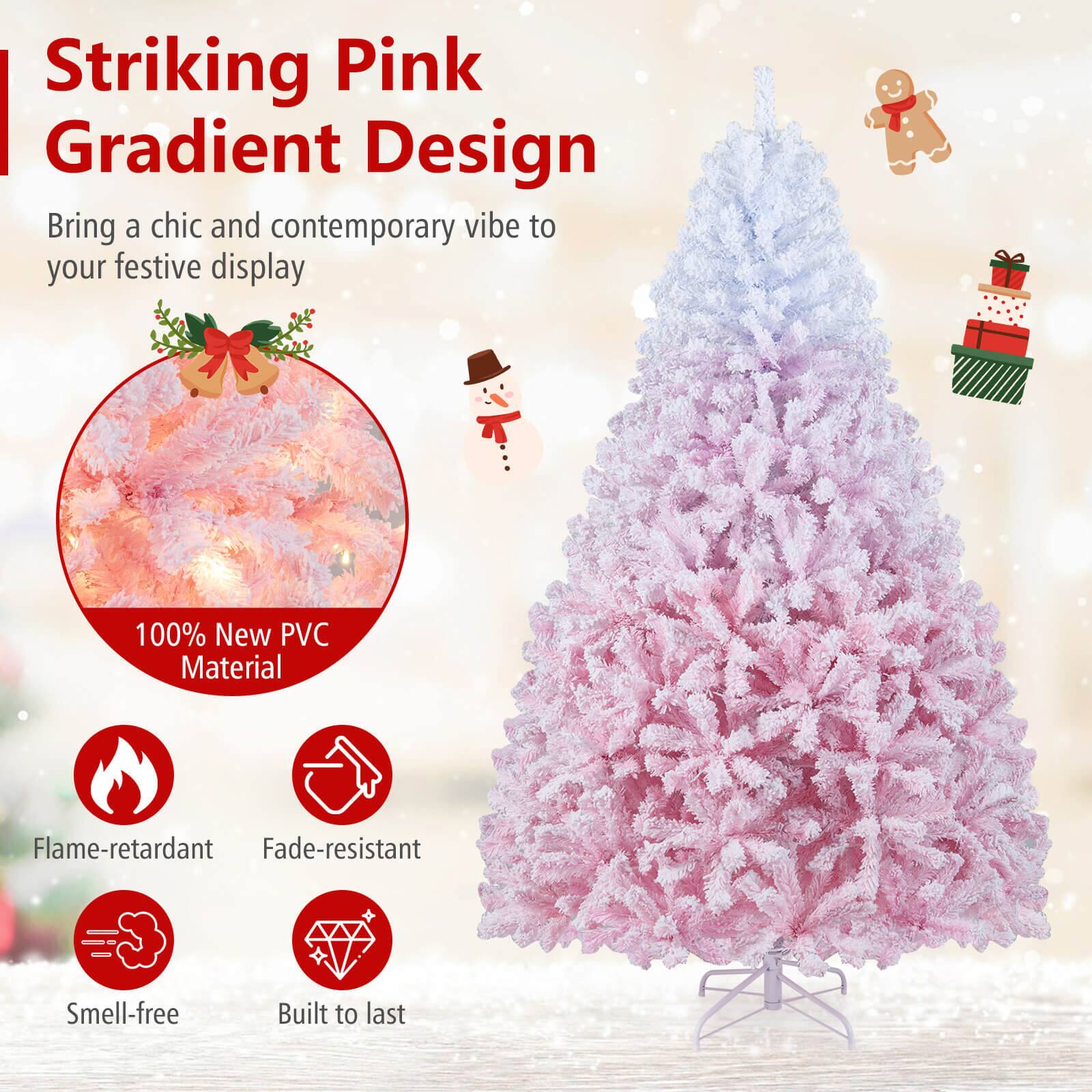 Striking Pink Gradient Design

Bring a chic and contemporary vibe to your festive display

100% New PVC Material

- Flame-retardant
- Fade-resistant
- Smell-free
- Built to last