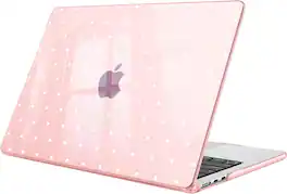 Fintie - Case for MacBook Air 13.6 Inch A3449 A3240 A3113 A2681 (2022-2026 Release) Lightweight Snap On Hard Shell Cover - Pink Polka Dot