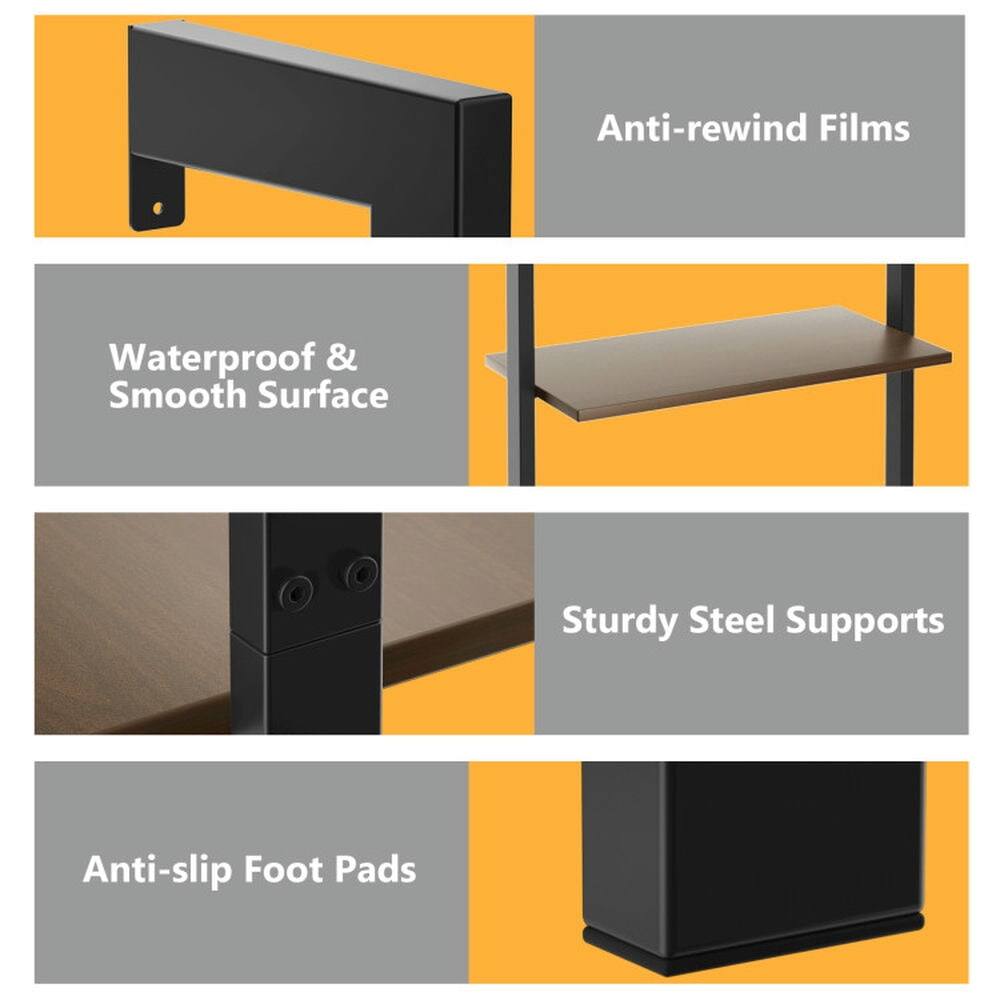 - Anti-rewind Films
- Waterproof & Smooth Surface
- Sturdy Steel Supports
- Anti-slip Foot Pads