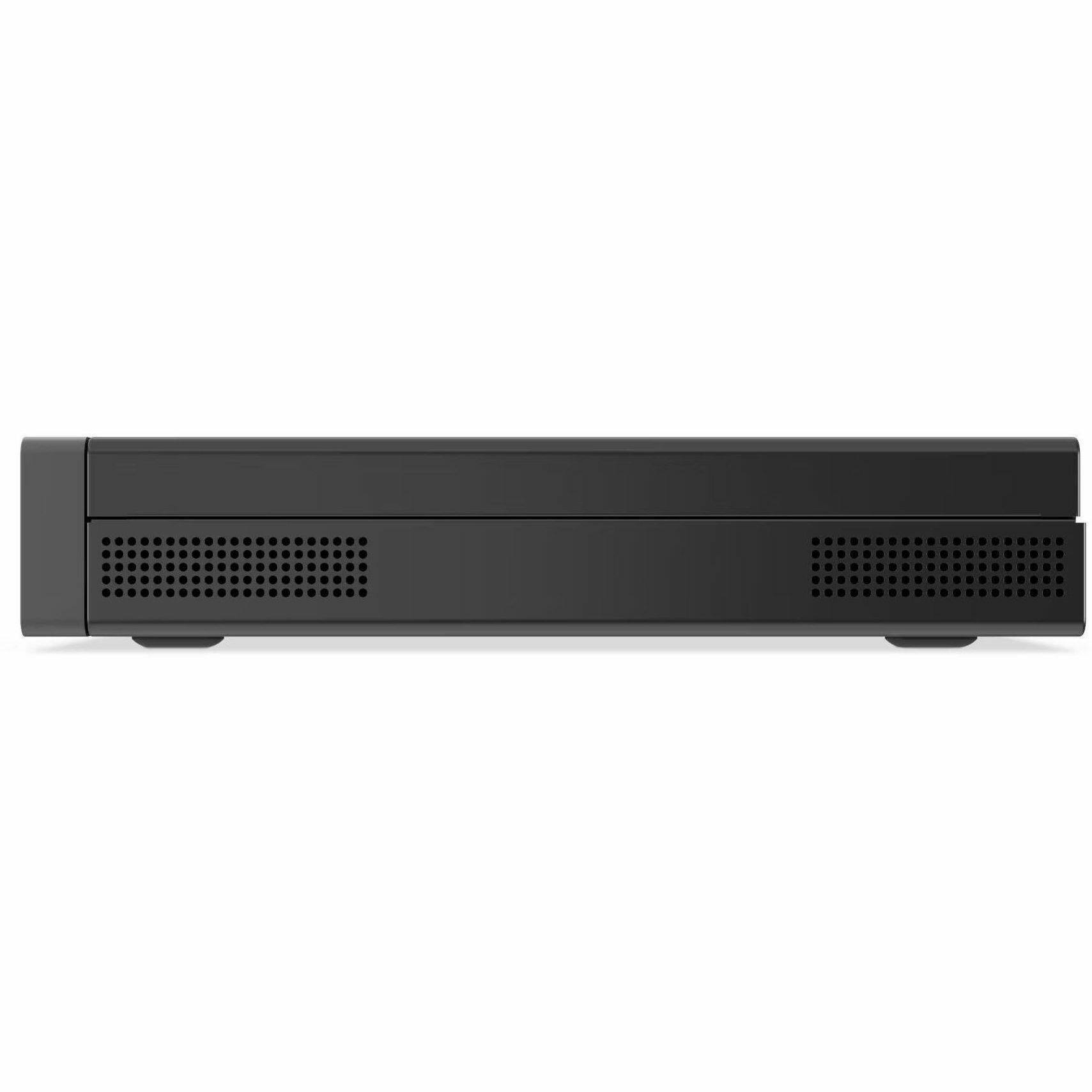 Left. Lenovo - Lenovo ThinkCentre neo 55q Gen 6 Desktop Computer - AMD Ryzen 7 250 - 16 GB - 512 GB PCI Express NVMe 4.0 x4 SSD - Tiny - Black.