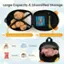 Large Capacity & Diversified Storage 1. 3 PLA AROM NIMOA AVA 01. Cross Straps to Secure Items 02. Zippered Storage Pocket Toys Clothes Snacks ABC Books