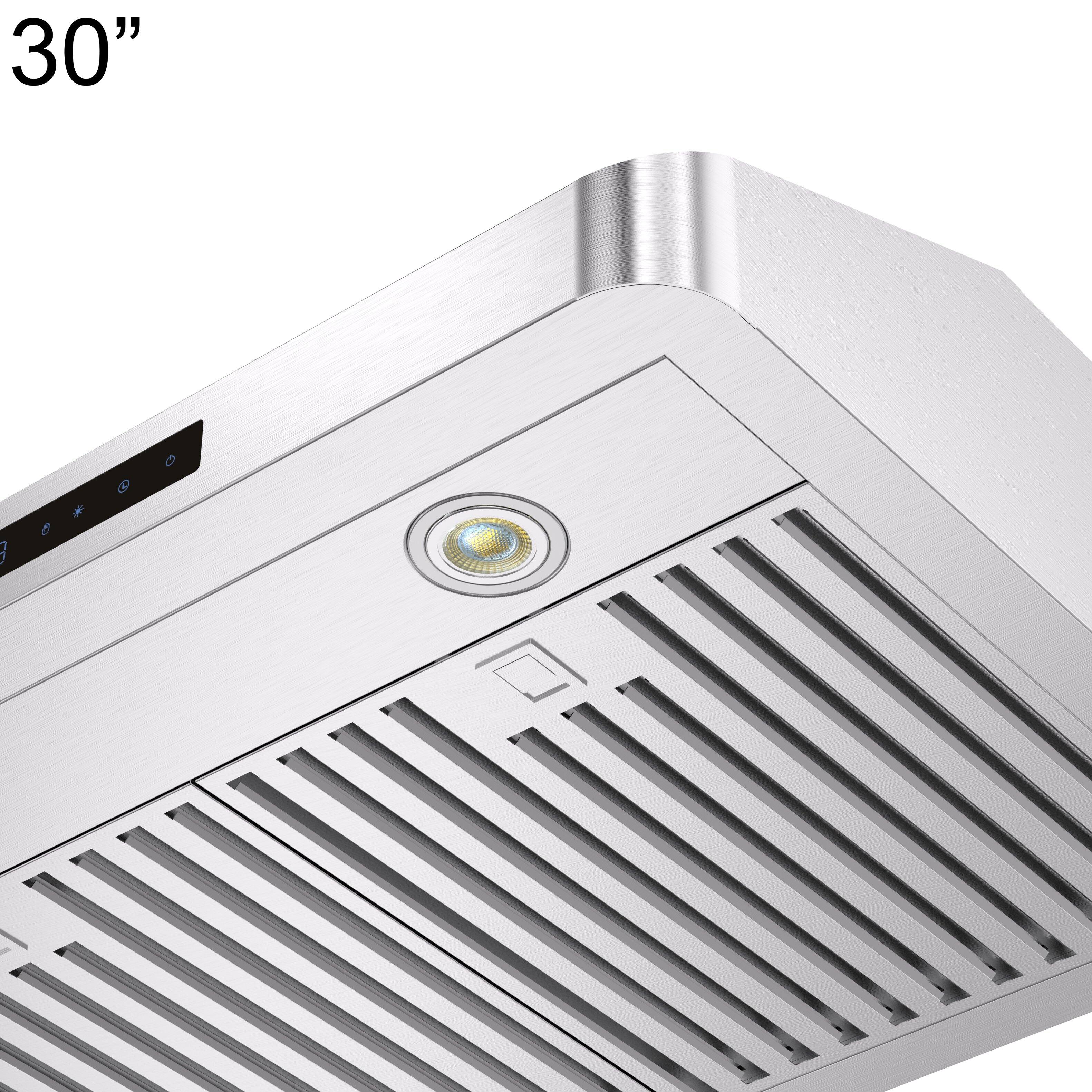 Angle. Windster Hoods - 30" Gesture Sensing Under Cabinet Range Hood - Stainless Steel - Stainless Steel.