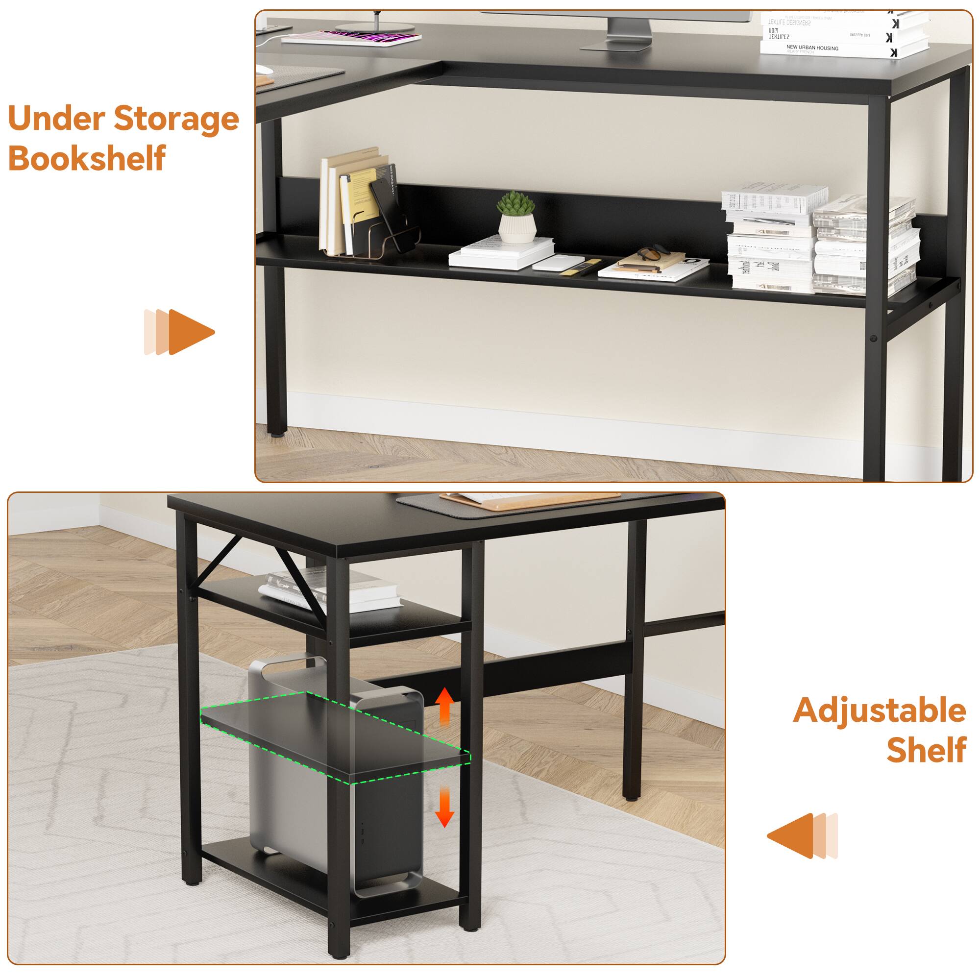 Under Storage Bookshelf

Adjustable Shelf