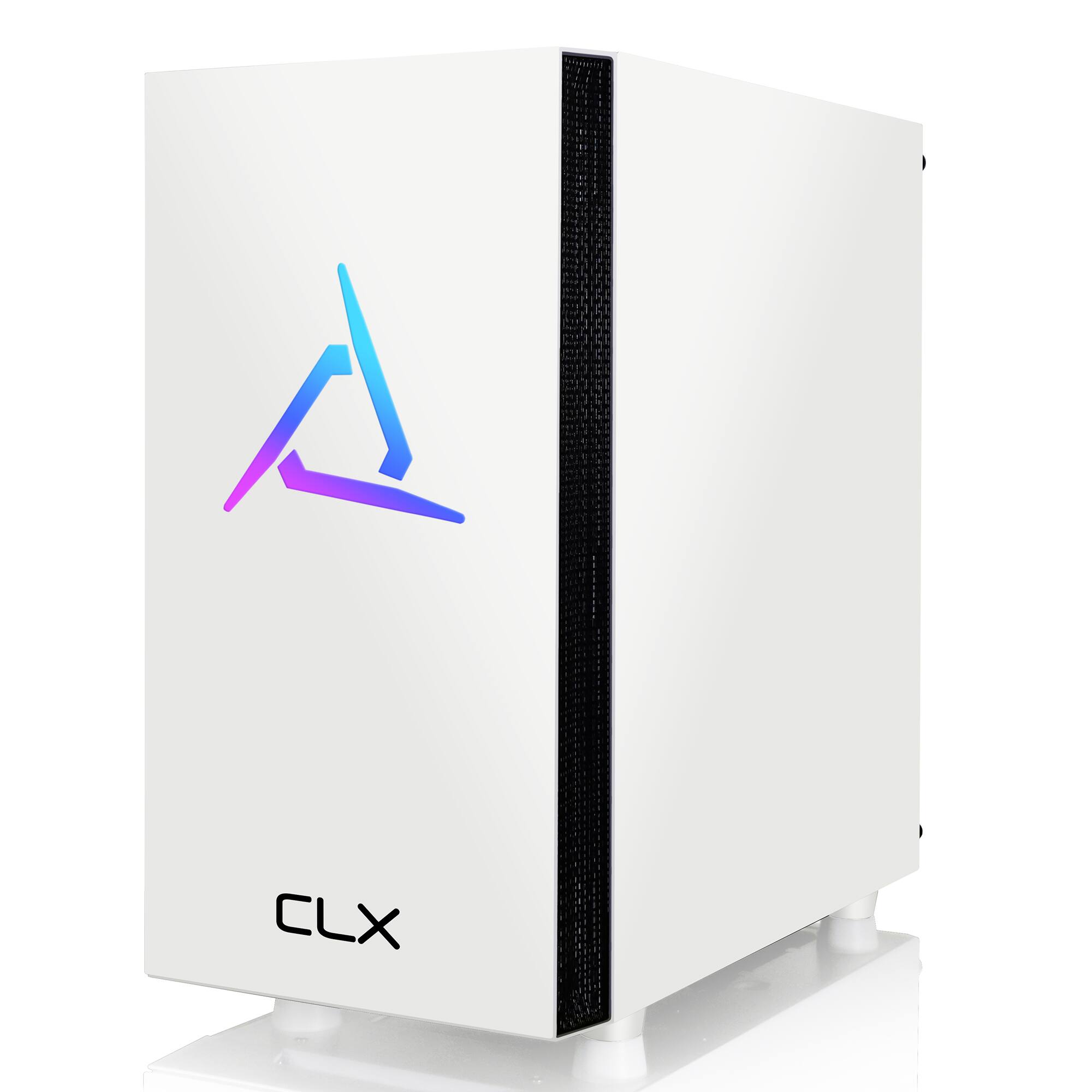 Alt View 2. CLX - SET Gaming Desktop - Intel Core i7 13700F - 16GB DDR5 4800 Memory - GeForce RTX 4060 - 1TB NVMe M.2 SSD - White.