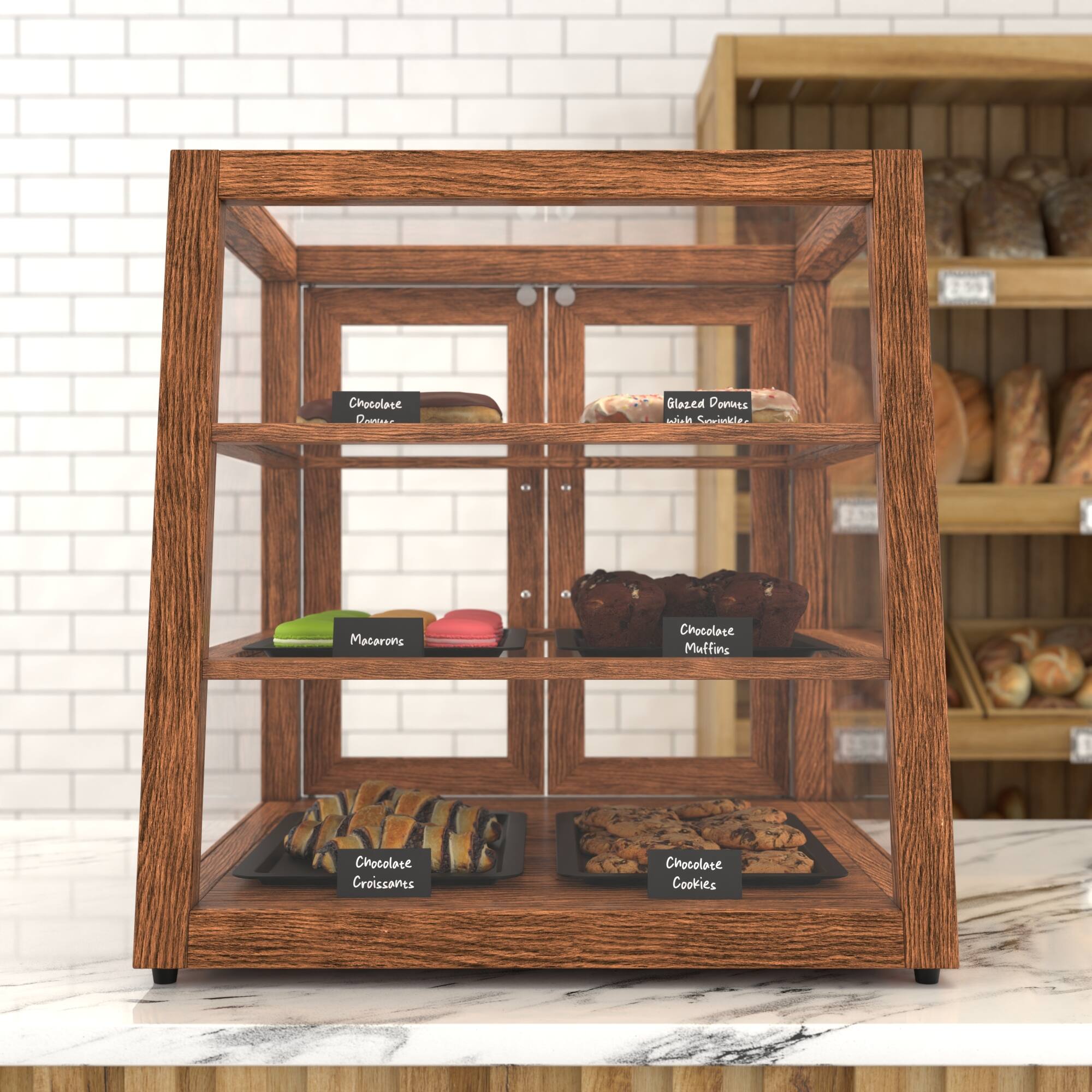 Chocolate Donuts  
Glazed Donuts with Sprinkles  
Macarons  
Chocolate Muffins  
Chocolate Croissants  
Chocolate Cookies