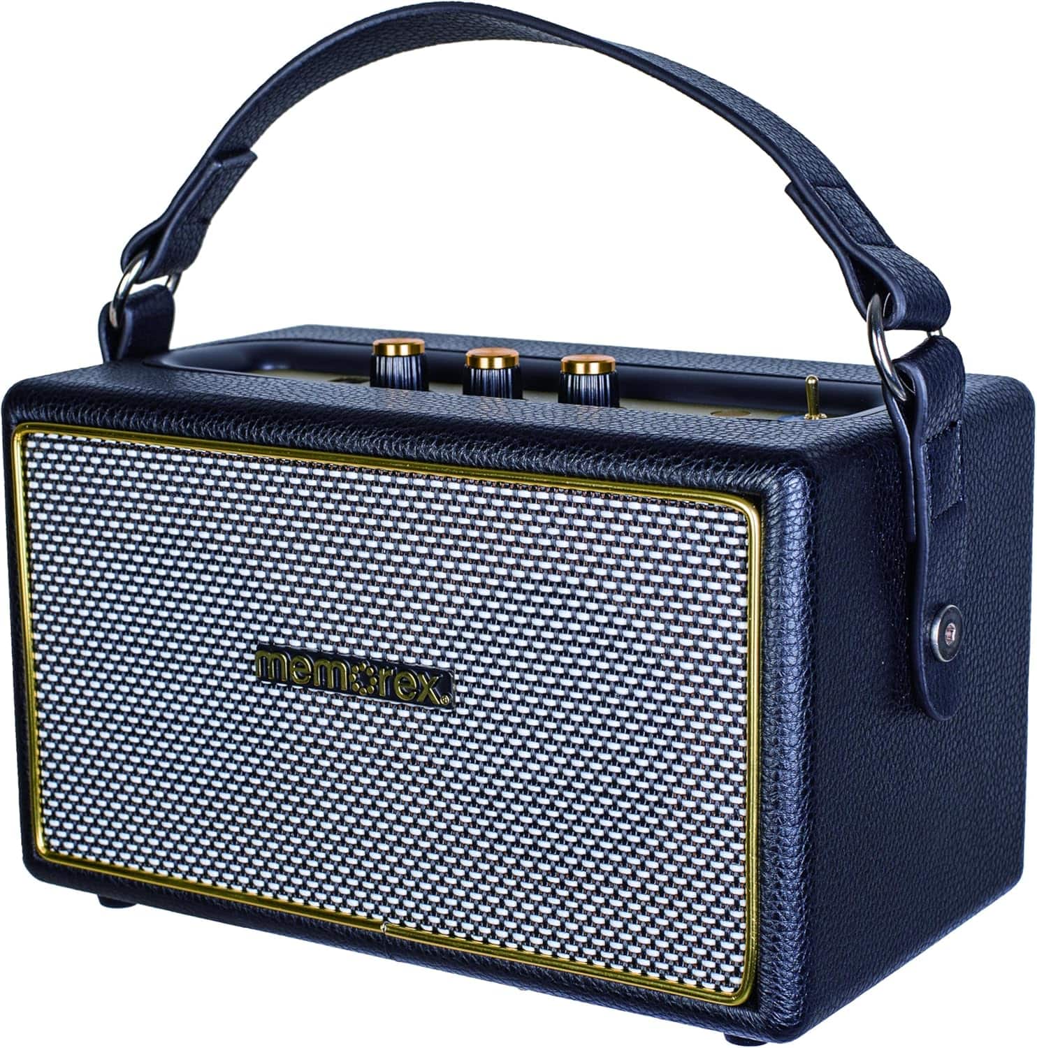 Memorex - RBT100 Retro Style Rechargeable Stereo Bluetooth Speaker - Black