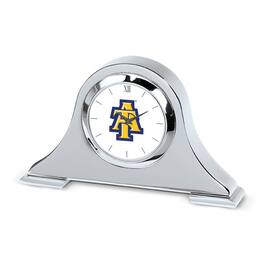 Jardine - North Carolina A&T Aggies Logo Napoleon Desk Clock - Silver