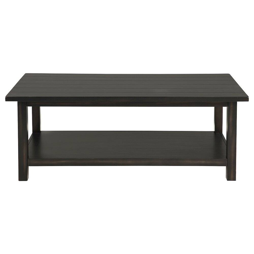 Alt View 2. Coaster Co. of America - Payne Wood Coffee Table with Shelf Java - Black.