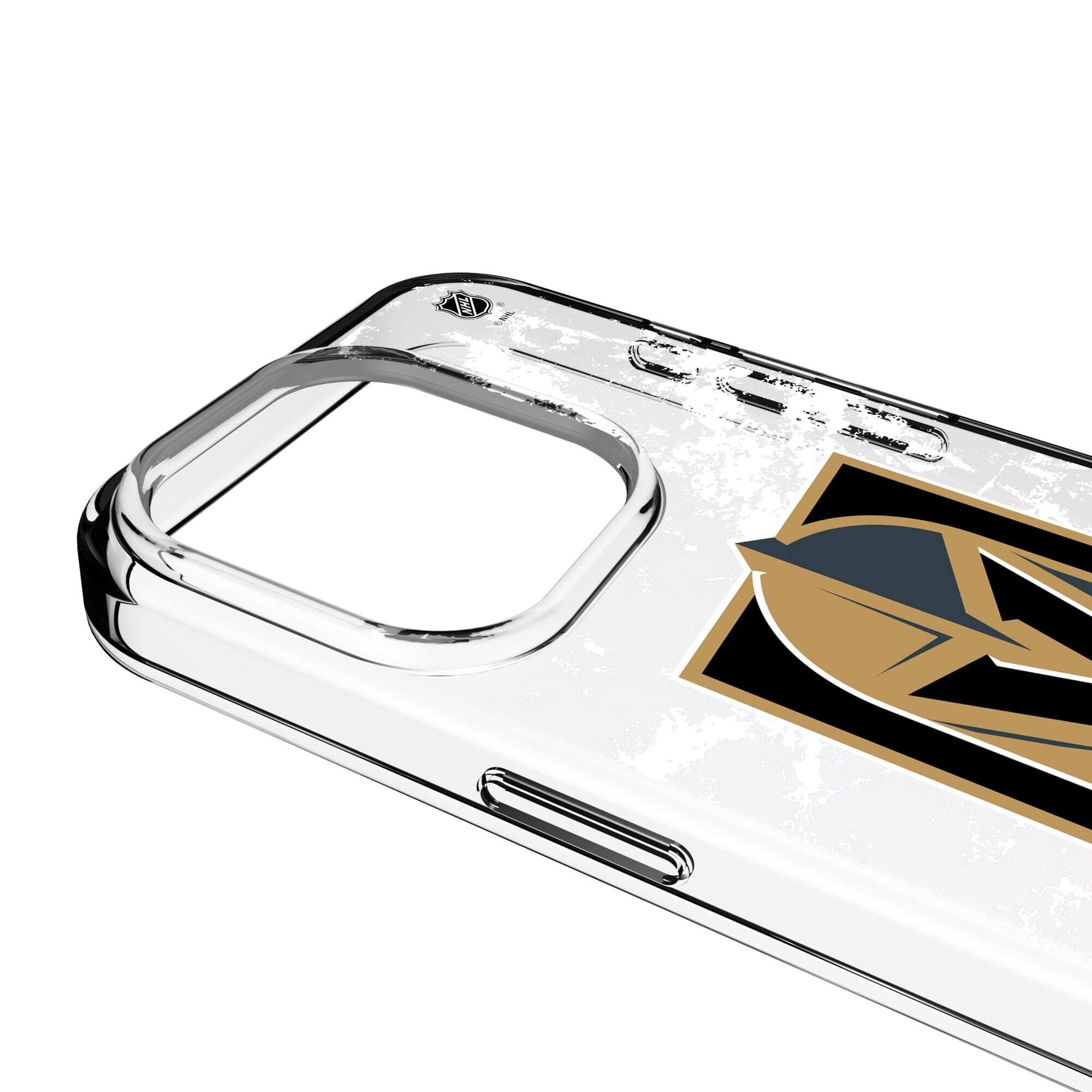 Alt View 2. Keyscaper - Vegas Golden Knights iPhone Stripe Clear Ice Case - 13 Pro Max - Multicolor.