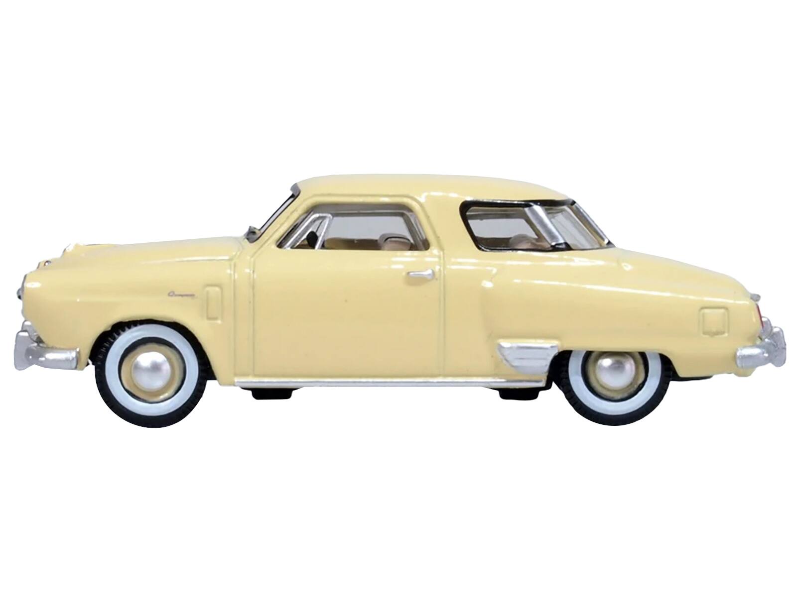 Alt View 2. Oxford Diecast - 1950 Studebaker Champion Starlight Coupe Tulip Cream 1/87 (HO) Scale Diecast Model Car by Oxford Diecast.