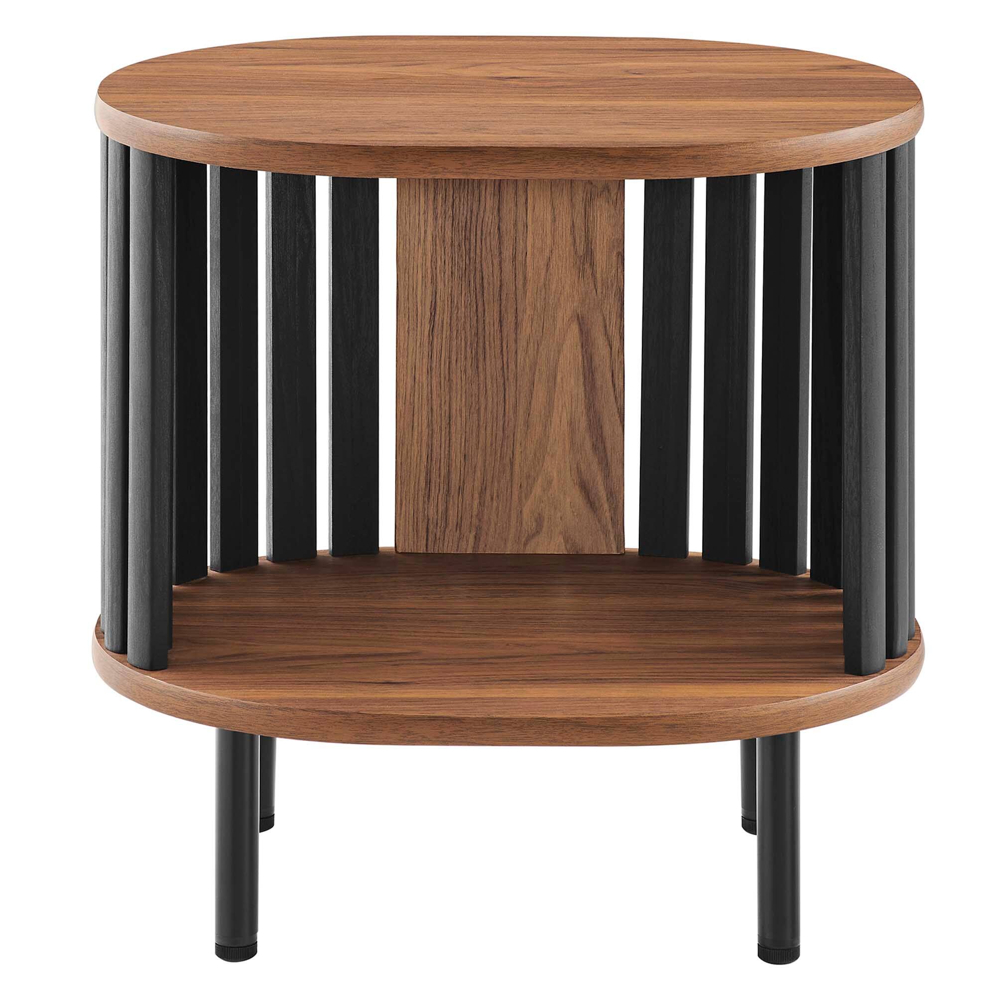 Alt View 4. Modway - Fortitude Side Table by Modway - Walnut Black.