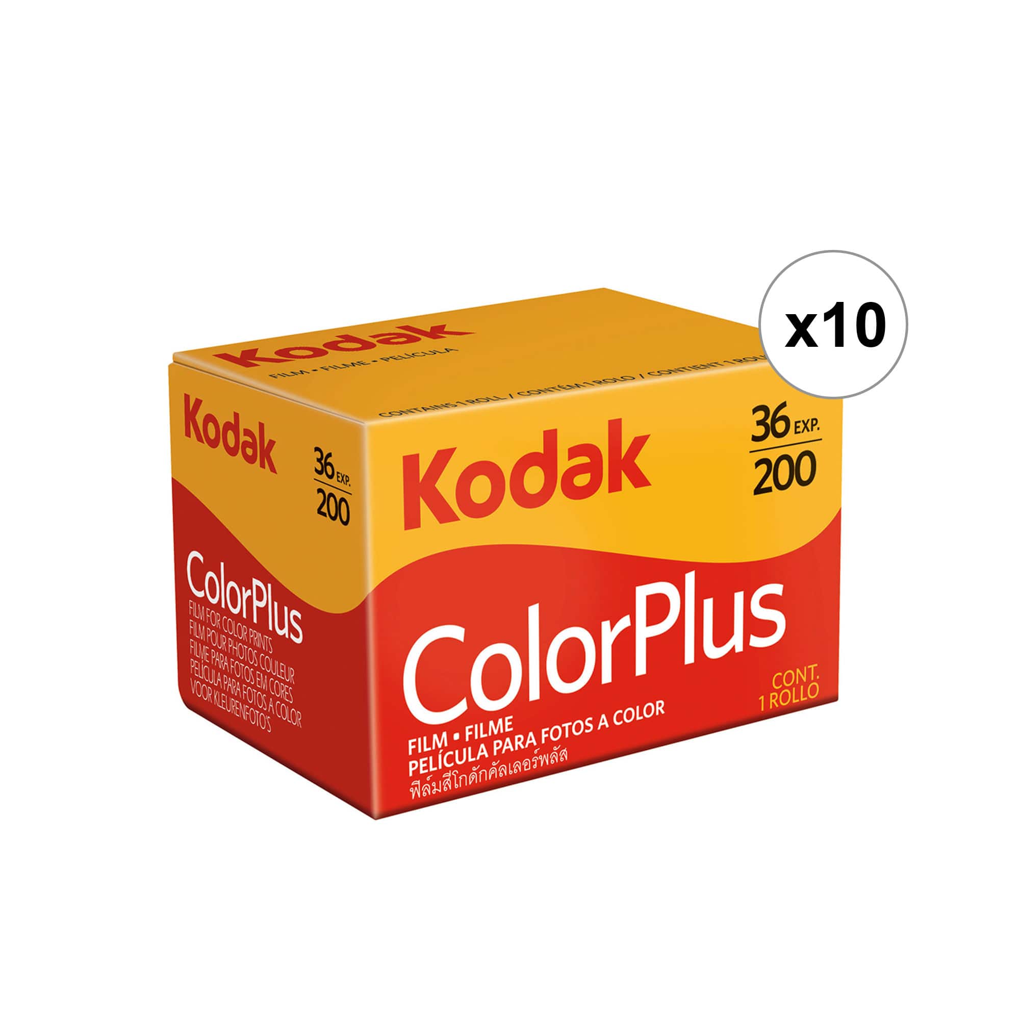 10x Kodak ColorPlus 200 Color Negative Film (35mm Roll Film, 36 Exposures) 6031470