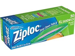 Ziploc - Sandwich Bags, 8", 30/Pack (315880) - Clear