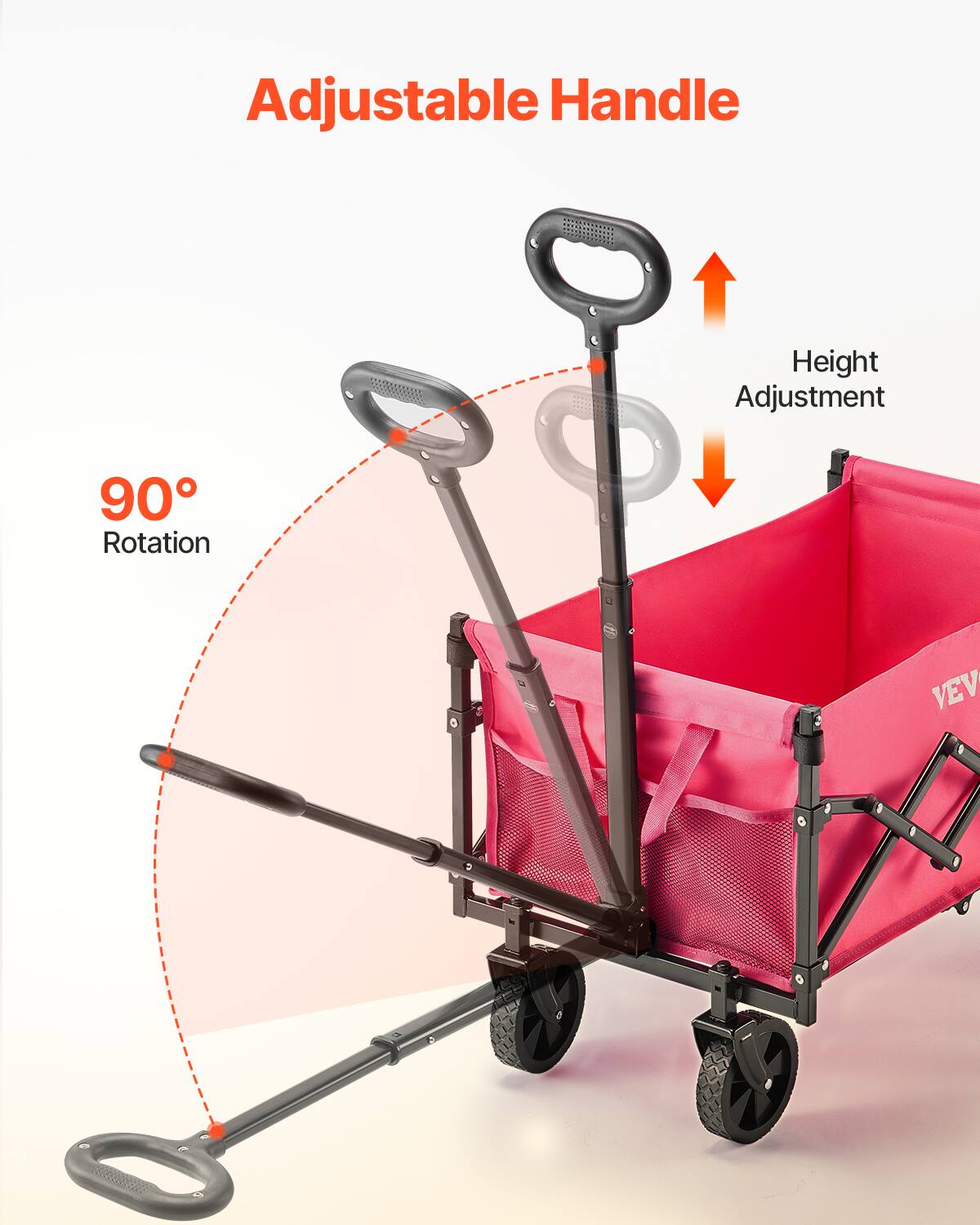 Adjustable Handle Height Adjustment 90° Rotation VEV