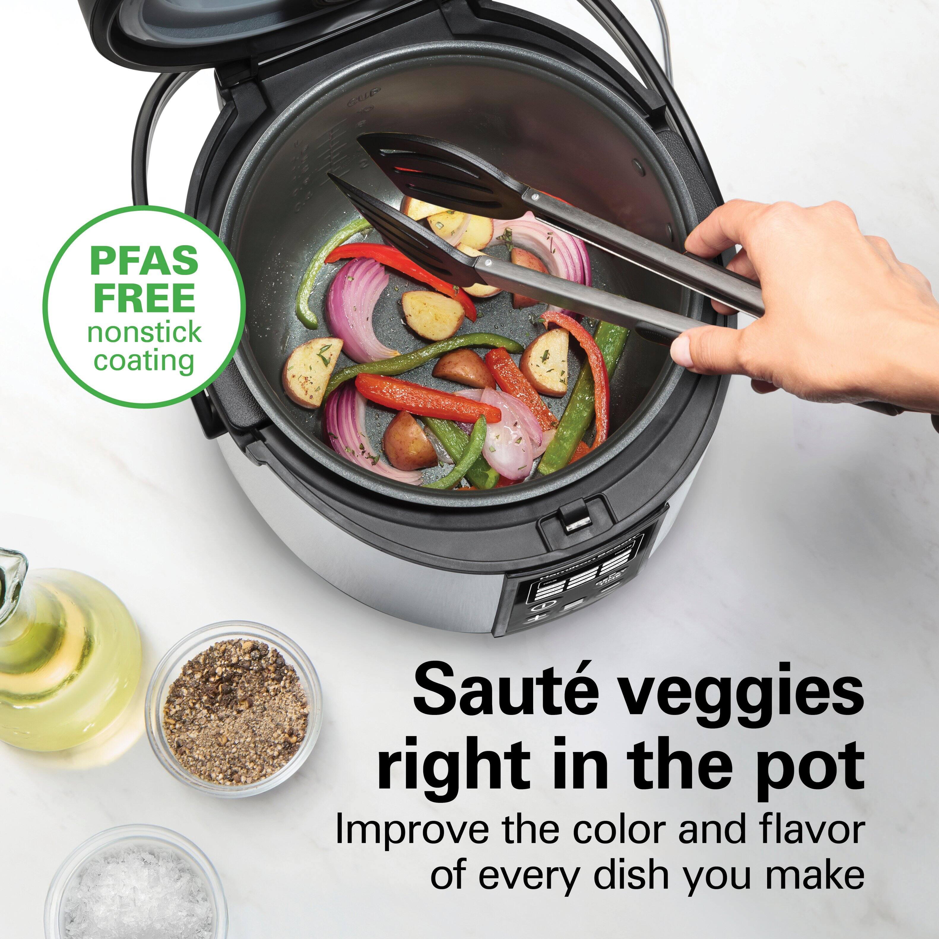 CUP

PFAS FREE nonstick coating

Sauté veggies right in the pot
Improve the color and flavor of every dish you make