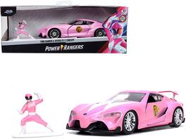 Jada - Toyota FT-1 Concept Diecast Figurine "Power Rangers" "Hollywood Rides" Series 1/32 - Pink Metallic And Pink Ranger