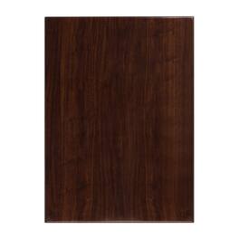 Emma + Oliver - 30"x42" High-Gloss Resin Table Top with 2" Thick Drop-Lip - Walnut