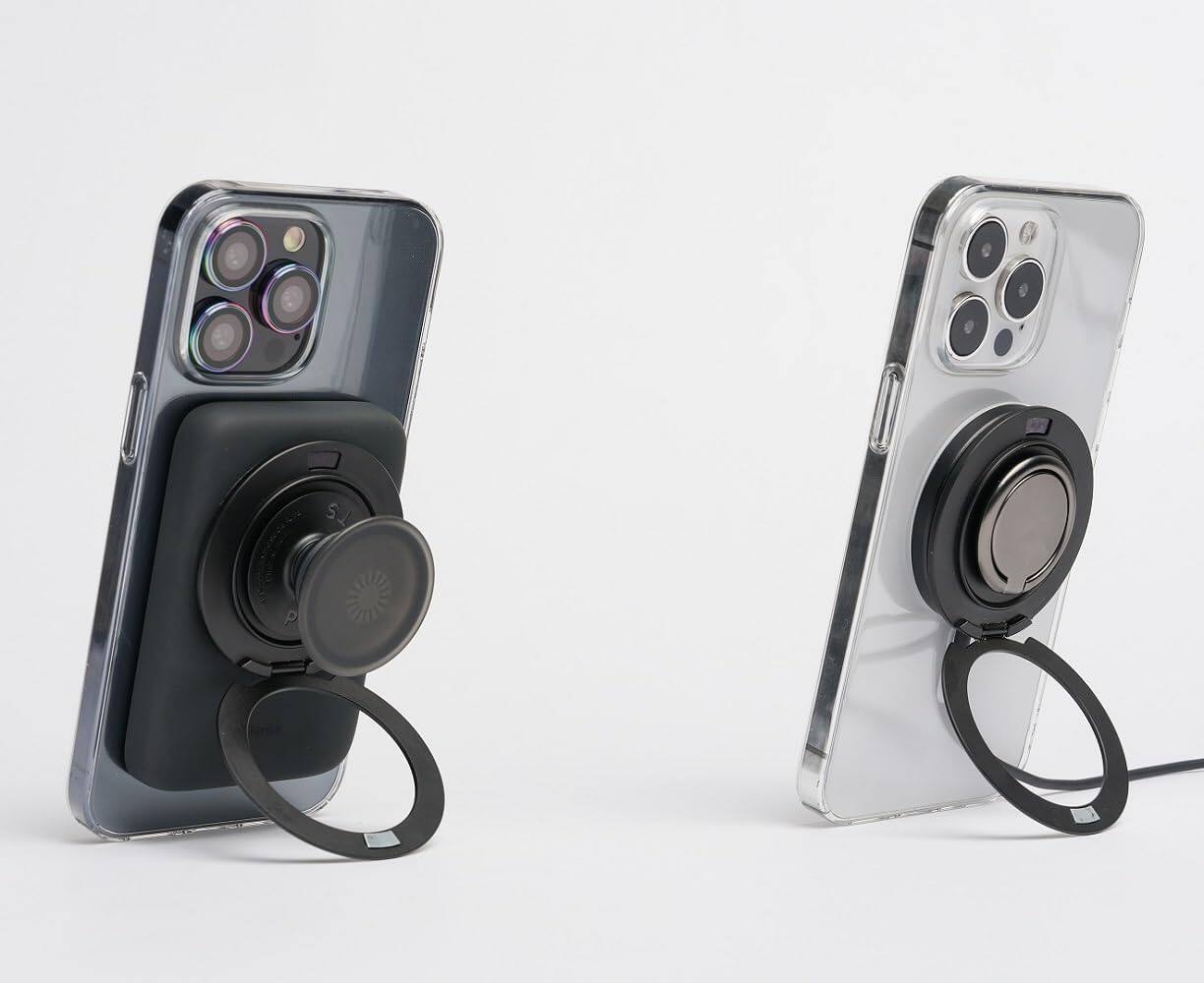 Alt View 1. PARKER SLATER - Magnetic Ring Holder for iPhone - Black - Matt Black.