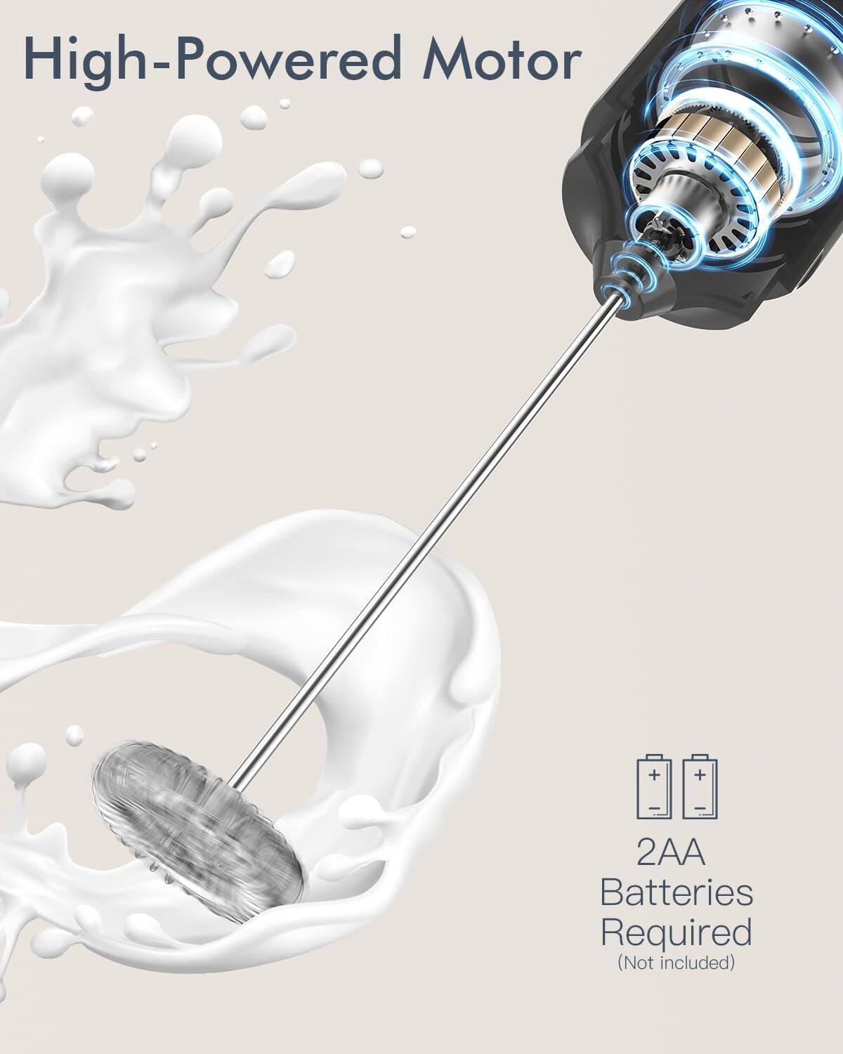 High-Powered Motor  
2AA Batteries Required (Not included)