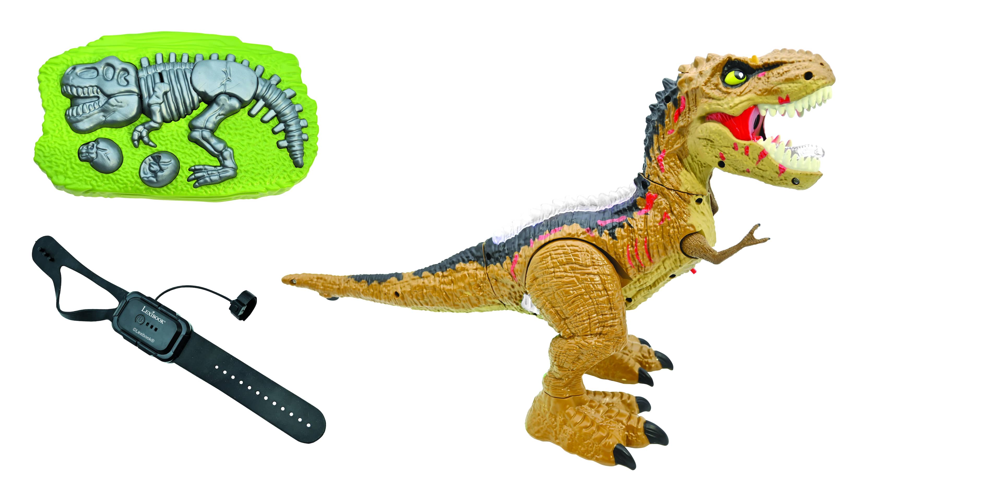 Lexibook - RC T-Rex Dinosaur with Smoke. Lights & Gesture Control