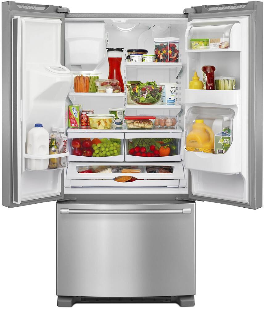 Best Buy: Maytag 21.7 Cu. Ft. French Door Refrigerator Stainless Steel ...