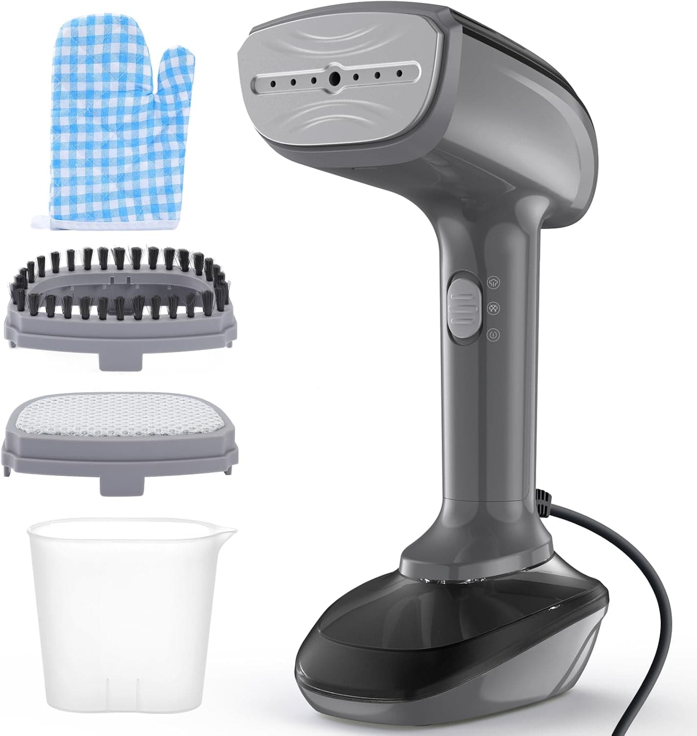 FINEAK - Powerful Handheld Fabric 2-in-1 Steamer (1800W) - Gray