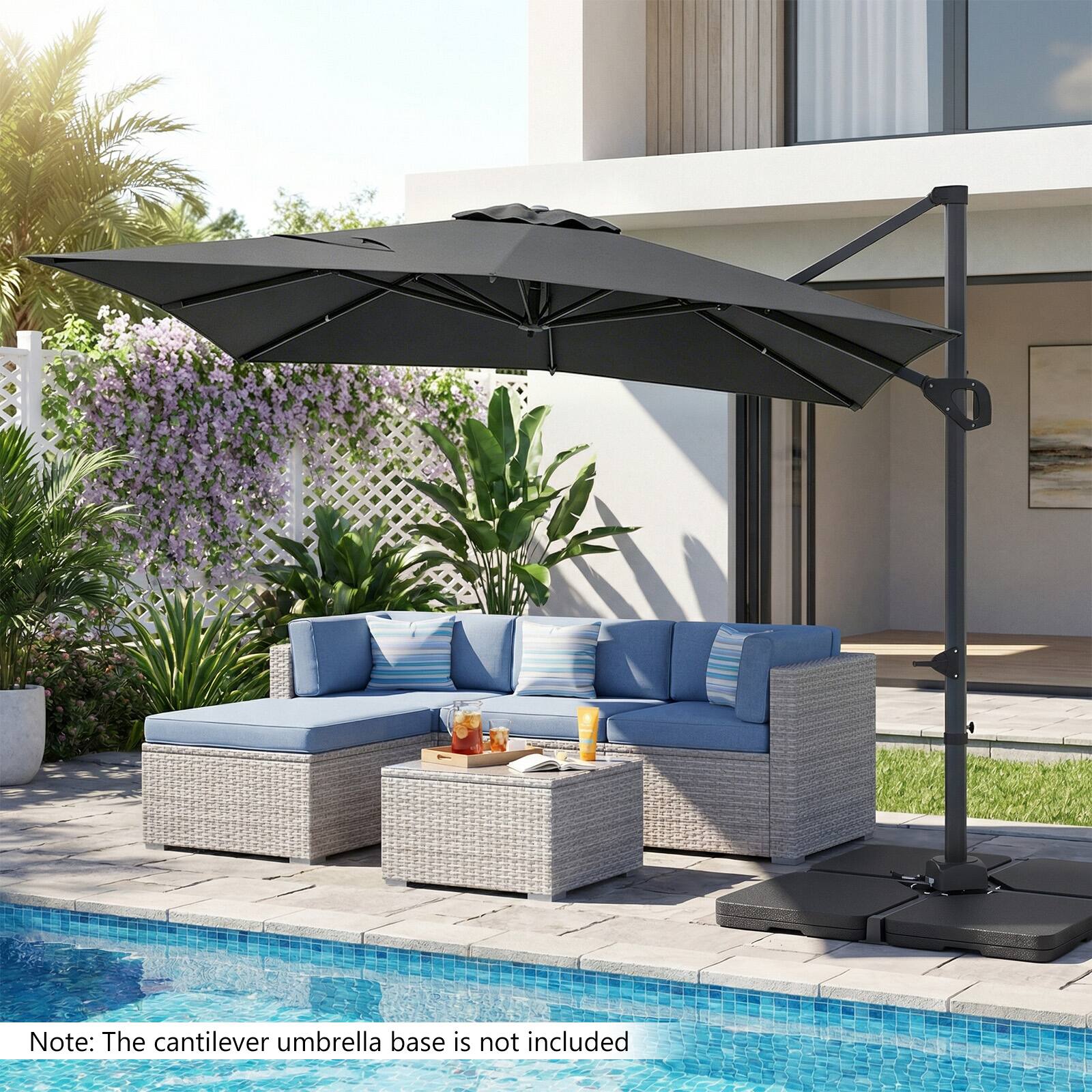 Note: The cantilever umbrella base is not included